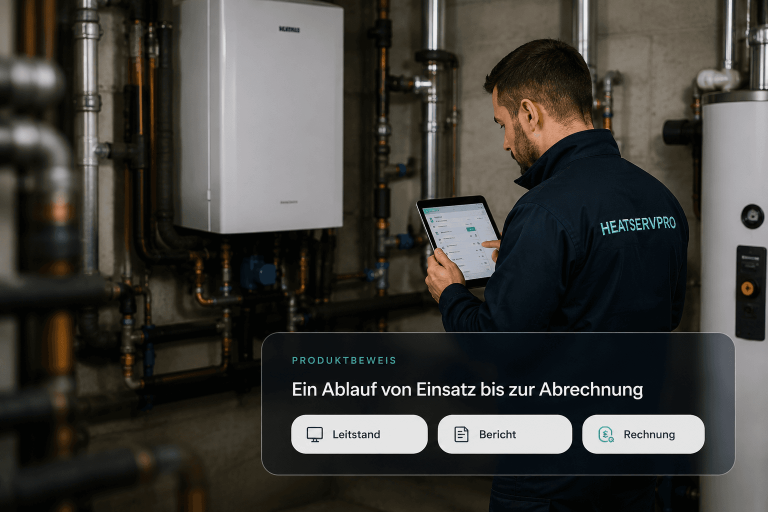 HeatServPro Produktbeweis vom Einsatz bis zur Abrechnung