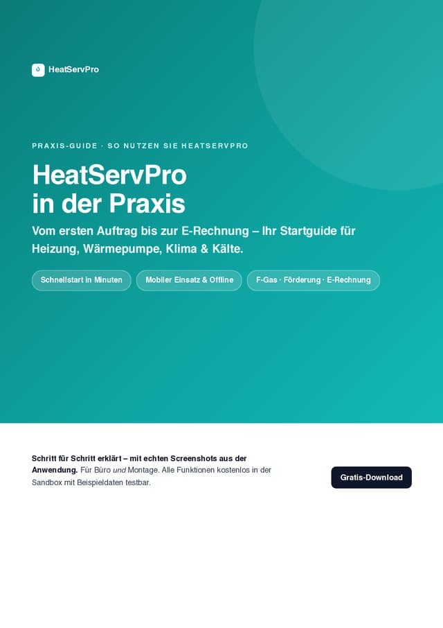 Titelseite: HeatServPro in der Praxis – Der Startguide